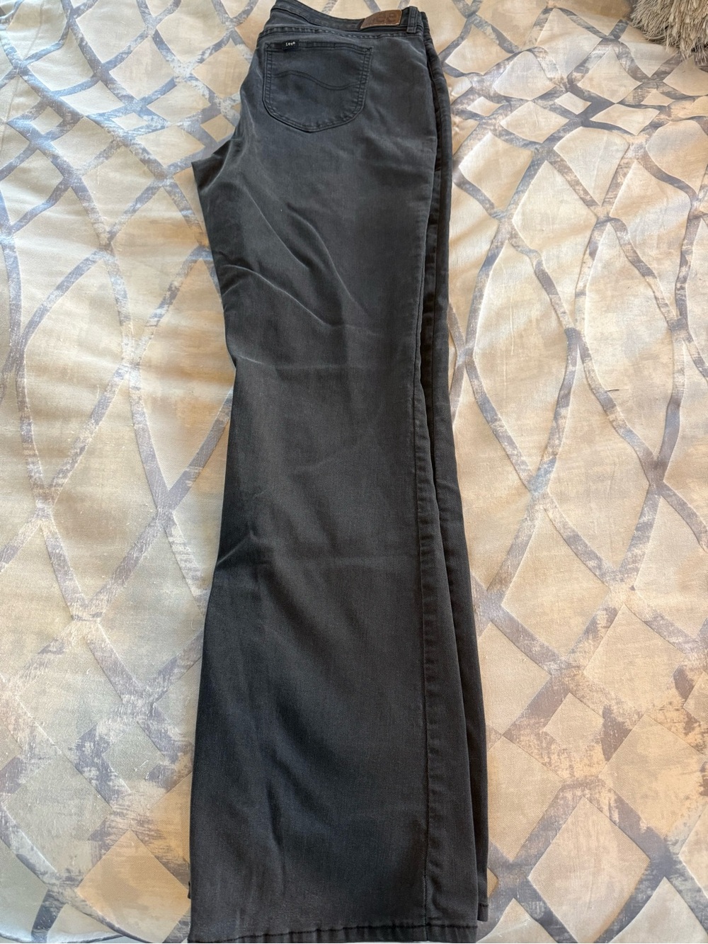 Lee Women's Black Wide Leg Jeans - Flare Style